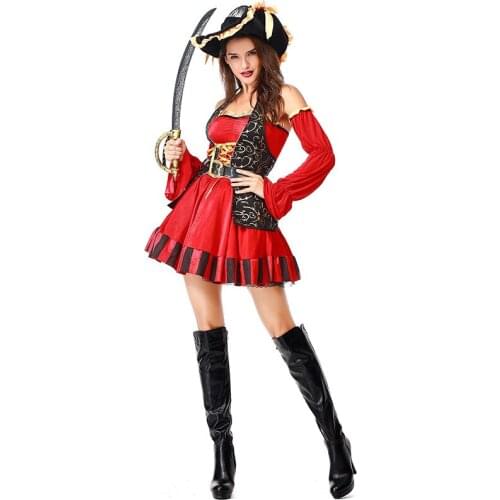 Sexy Adult Women Pirates of the Caribbean Costume Movie Pirates Halloween Festival Party Party Fantasia Fancy Dress