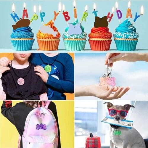 N7MF Keychain Epoxy Resin Mold Pet Tag Silicone Mould DIY Crafts Jewelry Pendant Mold