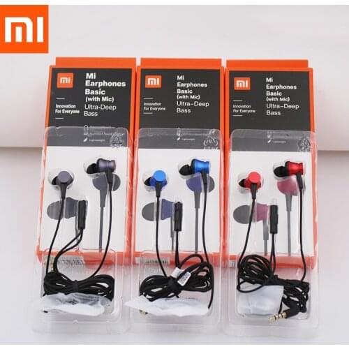 Xiaomi Earphone 3.5mm In-Ear Metal Wired Call Earphones Gaming Computer Headset With Mic Headphones for Xiaomi Samsung Phones