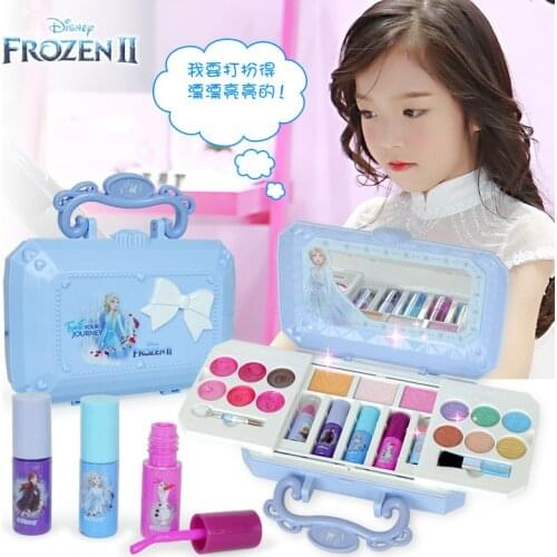 New Disney girls frozen 2 princess elsa Cosmetics Make up set Beauty makeup box kids snow White Christmas Surprise gift