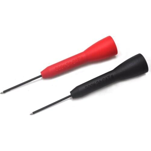 A pair Spring Test Probe Tips Insulated Test Hook Wire Connector for Multimeter Stainless Steel Needle Test Leads Pin