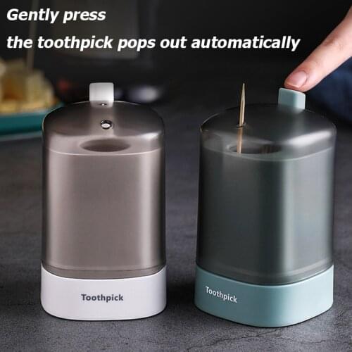 Multicolor Automatic Toothpick Holder Box Portable PP Toothpick Container Toothpick Dispenser Home Table Toothpick Storage Box
