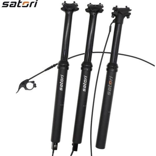 SATORI MTB Dropper Seatpost Adjustable Height 125 mm air Sorata Pro Internal External Cable Routing 30.9 31.6 Remote Control
