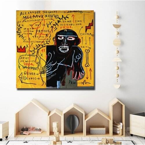 Helmet II by Jean Michel Canvas Painting Print Bedroom Home Decor Modern Wall Art Oil Painting Poster Picture Framework