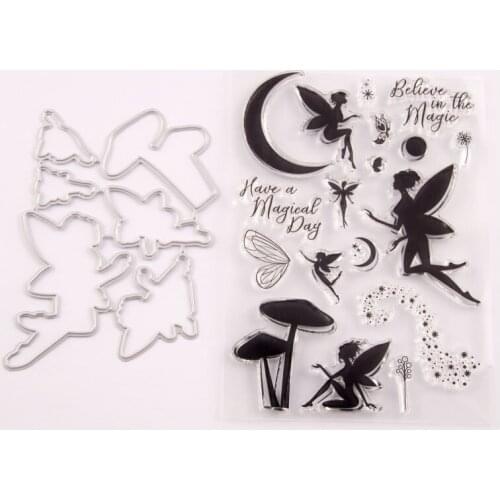 Silicone Clear Stamps CUTTING DIES For Scrapbooking Fairy STENSICLS DIY PAPER Album Cards MAKING Transparent RUBBER Stamp