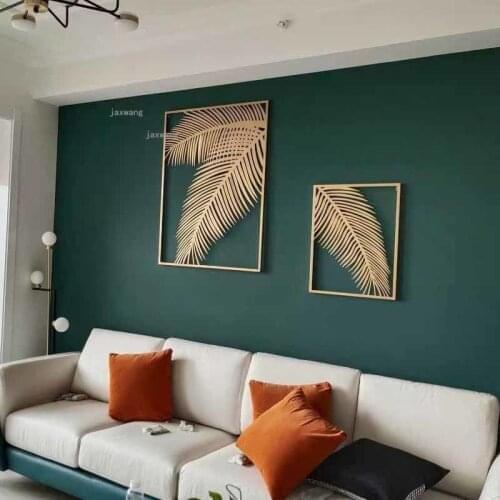 Nordic Home Furniture Palm Leaf Pendant for Bedroom Living Room Sofa Background Wall Decoration Business Hotel Cafe Wall Hanging