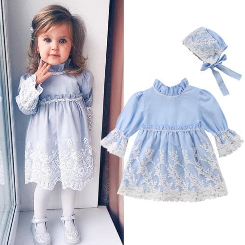 US Flower Girl Princess Lace Dress Kid Baby Party Wedding Pageant Gown Formal Dresses ropa de bebe