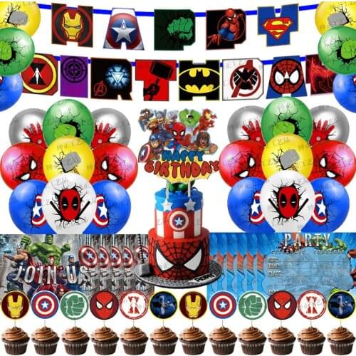 Marvel Superhero Captain America Hulk Theme Childrens Birthday Decoration Party Christmas Halloween Balloons Gender Reveal Toy
