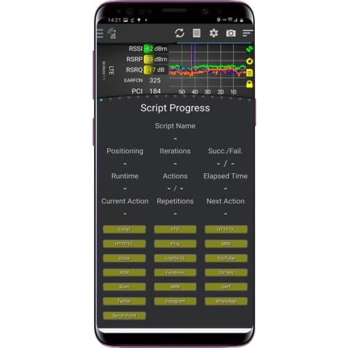 Tems Pocket Test Phone Samsung S9 SM-G9600 TEMS Phone GSM HSPA LTE NR Measurements For Outdoor Test