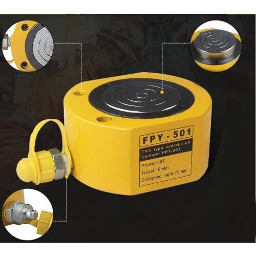 Thin Type Hydraulic Oil Cylinder 50T Separate Jack Hydraulic Cylinder