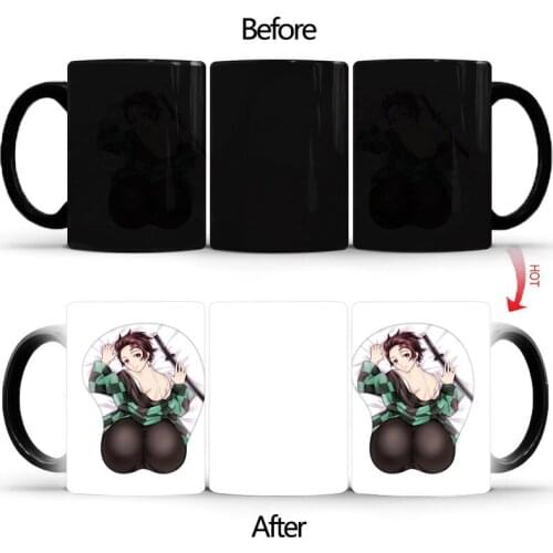 Creative Sexy Samurai Magic Mug Ceramic Discoloration Coffee Tea Milk Mugs Cute Color Changing Cup Novelty Gifts BSKT-098