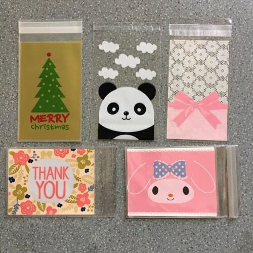 50pcs Candy Bag Packaging For Sweets Candies Bags Plastic Easter Birthday Wedding Party Gift Wrap