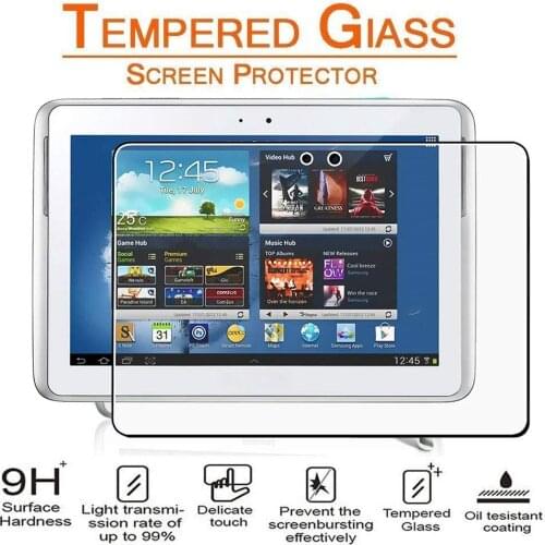 2PCS Screen Protector For Samsung Galaxy Tab 2 10.1inch Tempered Glass For Samsung P5100 P5110 P5113 N8000 N8010 Screen Glass