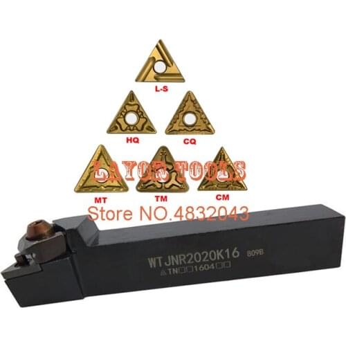 1pc WTJNR2020K16 WTJNR 1616H16 WTJNR2525M16 External Triangul Turning Tool Holder TNMG Carbide Inserts Lathe Cutting Tools Set