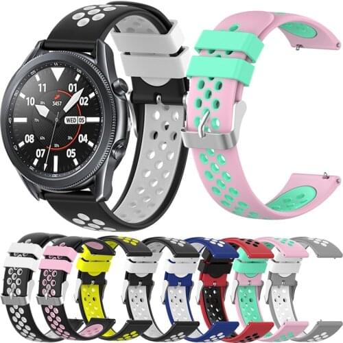 20mm 22mm Watch band For Samsung Galaxy watch 41mm 45mm Gear S2 S3 Strap Replacement Wristband Bracelet ремешок Accessories Belt