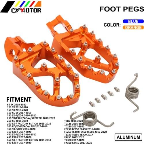 2005-2020 Motorcycle CNC Foot Pegs Footpeg For KTM SX 85 125 150 SXF XCF EXCF XCW TPI FACTORY EDTION EXC250F 250 300 350 450 500