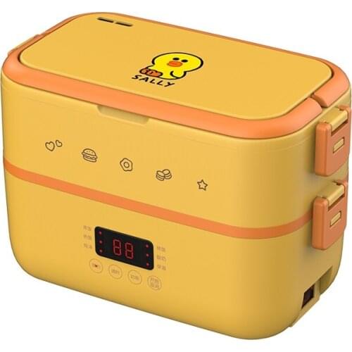 220V Electric Rice Cooker 2 Layers Portable Electric Lunch Meals Heating Box 1.5L Mini Food Cooking Machine Multi Cooker