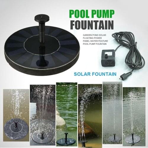 5 Styles Solar Powered Fountain Birdbath Floating Water Pump Nozzles Outdoor Garden Fountains Waterfalls For Pool Pond Decor