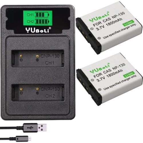 Bateria NP-130 NP 130 NP130 CNP-130 CNP130 battery + lcd dua charger for Casio Exilim EX-H30 ZR100 ZR200 ZR300 ZR400 ZR410 ZR700