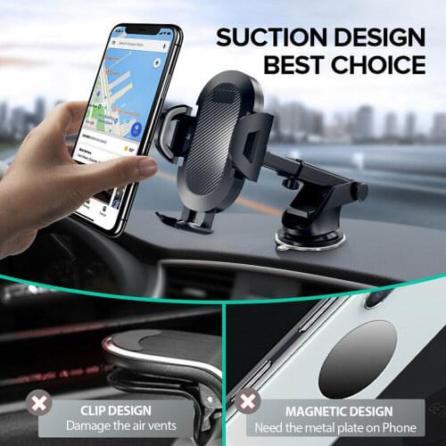 Hot Sucker Car Phone Holder Mount Stand GPS Telefon Mobile Cell Support For iPhone 12 11 Pro Max X 7 8 Plus Xiaomi Redmi Huawei