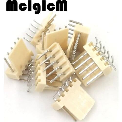 Free shipping 1000pcs male right angle material KF2510 5pin 5pins Connector Leads pin Header 2.54mm connector KF2510-5AW