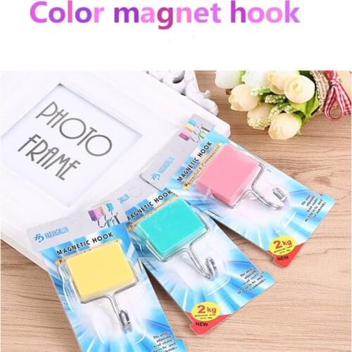 Nail-free magic hanger suction traceless ferromagnetic sucker hook kitchen oven strong magnet hook wholesale Fridge sticker