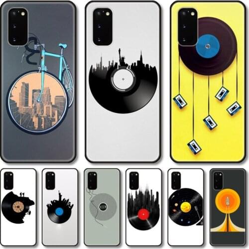 The old disc Phone Case For Samsung Galaxy Note S 21 20 10 9 8 E Lite FE UW Ultra 5G PRO Black Shell Cover