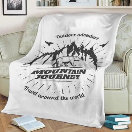 Bear Flannel Throw Blanket 3D Printed Keep Warm Sofa Child Blanket Home Decor Textiles Dream Family Gift