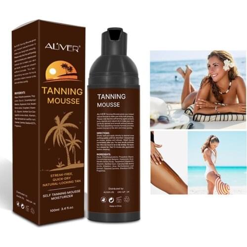 Sexy Wheat Skin Tanning Mousse Bronze Tanning Cream Sunless Wheat Color Helps Melanin Tanning