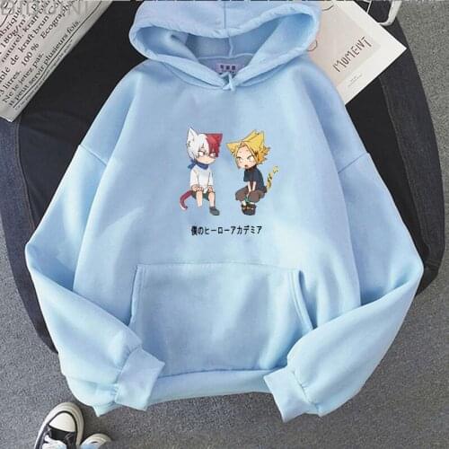 2021 Anime Cartoon My Hero Academia Men Women Hoodies Sweatshirts Long Sleeve Pullovers Unisex Casual Regular Clothes 300