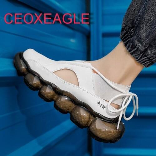 Men Beach Fashion Breathable Slippers Big Brand Closed Toe Sandals belly mens shoes, sandals fashion casual shoes of high-grade