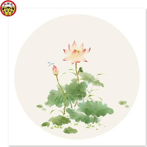 Painting by numbers art paint by number Lotus Flower Digital Painting Decorative paintings Taste Living room painting Bathroo