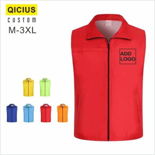 Custom Vest Cheap Overalls Solid Color Pocket Volunteer Universal Overalls Big Size Gilet Sleeveless Uniform Chaleco Trabajo