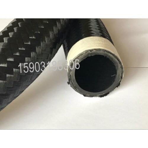 5m x AN20 -20 AN 16ft ID 28mm black nylon racing hose braided fuel line hose universal radiator hose for racing car