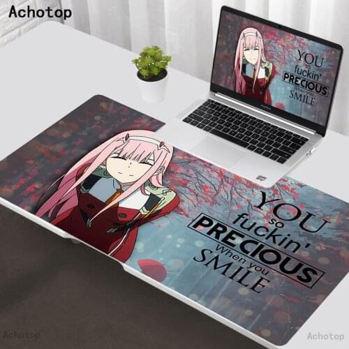 Zero Two Darling in the FranXX Big XXL Mouse Pad Large Pad Laptop Mouse Notbook Computer Rubber Mat Gaming Mousepad For CSGO LOL