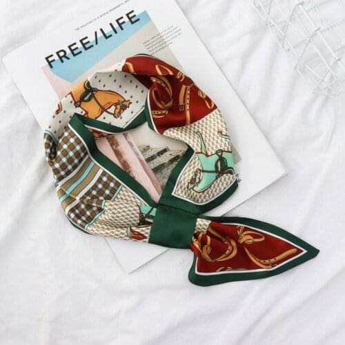 2021 New Summer Lazy Long Small Silk Scarf Decoration Neck Thin Style Of Korean Neck-Protecting Temperament Scarf For Women