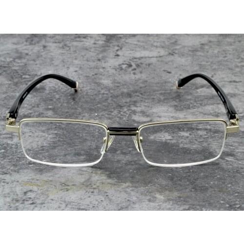 Nw Trend Halfrim Business Reading Glasses Alloy Frame for Women Men Blue Light Blocking High Quality+1+1.5 +2.0 +2.5 +3 +4
