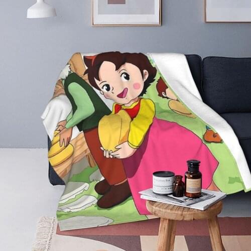 Heidi Girl Of The Alps Blanket Flannel All Season Anime Portable Soft Throw Blankets for Sofa Car Quilt