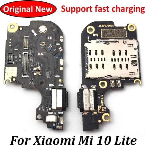 Original New Charger Board PCB Flex For Xiaomi Mi 10 Lite / Mi10 Lite USB Port Connector Dock Charging Ribbon Cable