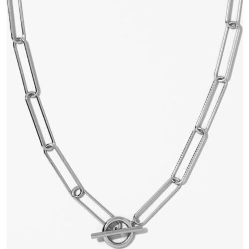 High Quality Simple Design Alloy Thick Chain Choker Necklace Minimalist Chain Necklace Female Jewelry Accessories Fashion Gifts