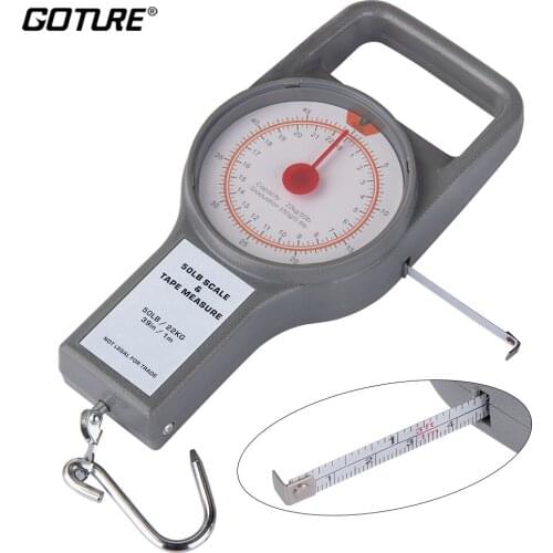 Goture Portable Fishing Scale Max Weight 50LB/22KG Fish Hook Hanging Scale All for Fishing Accessories Stainless Steel Hook