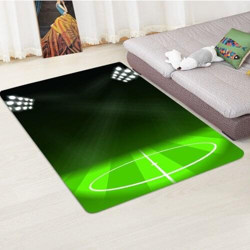 Modern Carpet 3D Football Area Rugs Flannel Memory Foam Boys Kids Play Crawl Mat Big s for Home Living Room