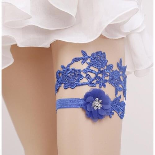 Wedding Bridal Blue Lace Garter Set Bridal Leg Ring Bridal Wedding Accessories 2021