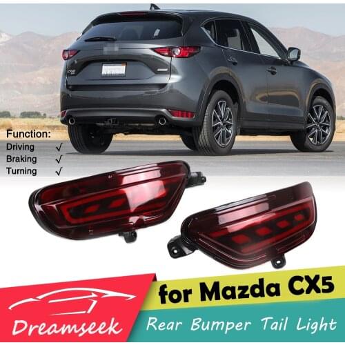LED Reflector Rear Bumper Tail Light for Mazda CX-5 CX5 2018 2019 2020 Stop Brake Lamp with Dynamic Sequential Turn Signal