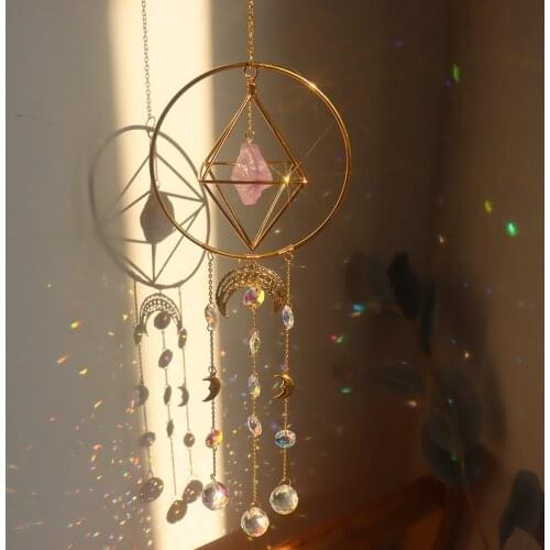 Shining Crystal Light Catcher Prism Pendant Home Car Hanging Rainbow Maker Window Curtain Chandelier Decor Craft Sun Catcher