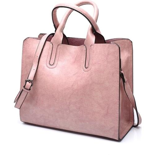 Tagdot Brand Large Tote bags PU leather Fashion Shoulder messenger bag women leather Handbag bags for women black blue pink 2018