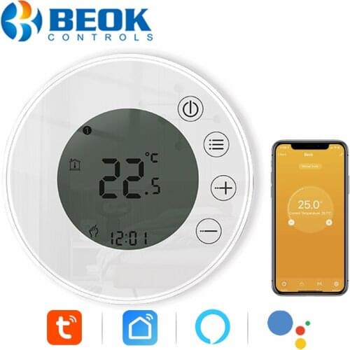 Beok Tuya Thermostat Wifi For Gas Boiler Digital Smart Temperature Controller Room Heating 220V Works With Google Home Alex