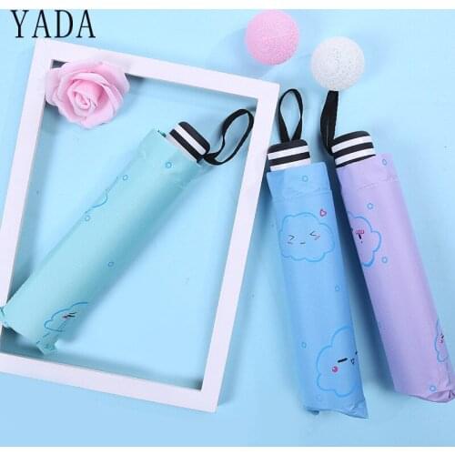 YADA Creative Design Clouds Pattern Folding Rainy Umbrella UV Rainproof Sun Protection Parasol Good Mood Cloud Umbrella YD138