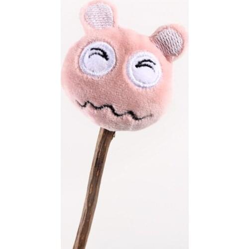 Pet Cat Molars And Cleans Teeth From Hi Little Monster Built-in Bell Plush Toy Wooden Tianliao Lollipop Chewing Stick