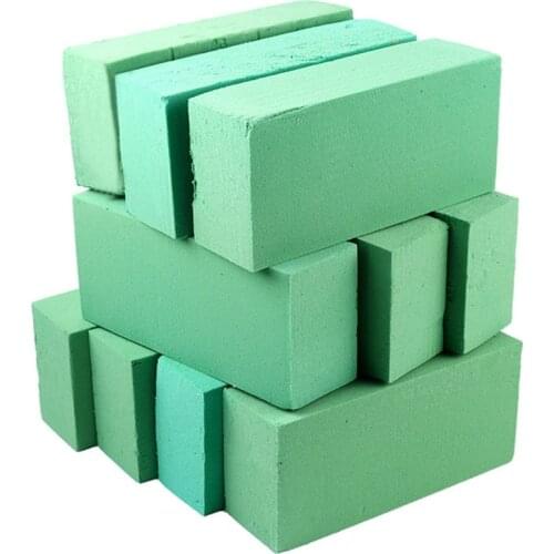 10Pcs Floral Foam Blocks Flower Holder Flower Styrofoam Green Bricks Applied Dry or Wet for Artificial Flowers